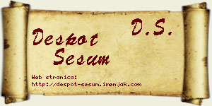 Despot Šešum vizit kartica